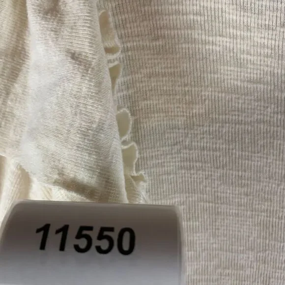 Anthropologie Pilcro Women's Ruffle Front Ivory Pullover Knit Sweater Size Small - Picture 10 of 10